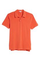 Men's James Perse Slim Fit Sueded Jersey Polo (s) - Orange