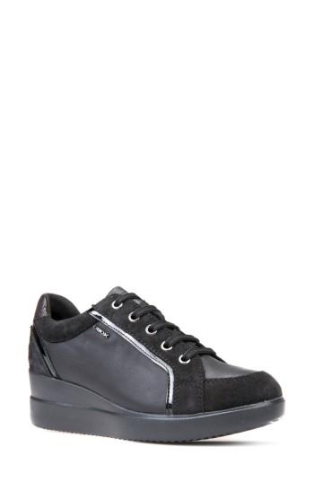 Women's Geox Stardust Wedge Sneaker Us / 37eu - Black