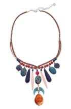 Women's Nakamol Design Stone Fringe Collar Necklace