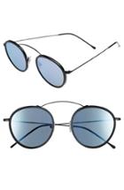Women's Spektre 'met-ro 2' 48mm Flat Sunglasses - Black/ Black/ Silver Mirror