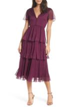 Women's Chelsea28 Tiered Skirt Midi Dress - Purple