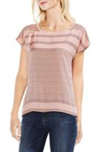 Women's Vince Camuto Diamond Geo Panel Blouse, Size - Pink