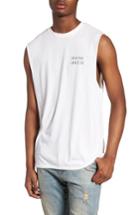 Men's Spiritual Gangster Good Vibes Graphic Muscle Tank - White