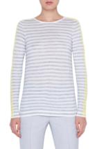 Women's Akris Punto Multicolor Stripe Knit Pullover - Grey
