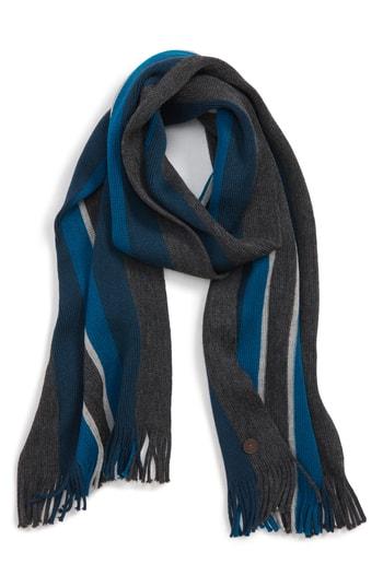 Men's Ted Baker London Stripe Scarf, Size - Grey