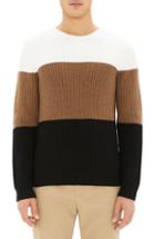 Men's Theory Romman Colorblock Merino Wool Sweater