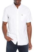 Men's Lacoste Regular Fit Short Sleeve Cotton Sport Shirt Eu - White