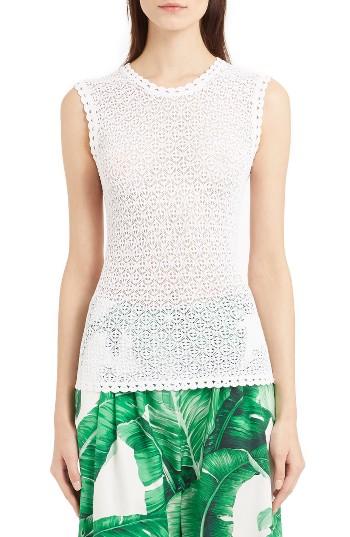 Women's Dolce & Gabbana Open Knit Tank Us / 38 It - White