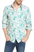 Men's 1901 Trim Fit Palm Print Sport Shirt - Pink