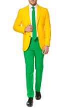 Men's Opposuits 'green & Gold' Trim Fit Suit With Tie