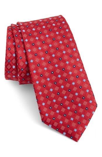Men's Nordstrom Men's Shop Coventry Neat Silk Tie, Size - Red