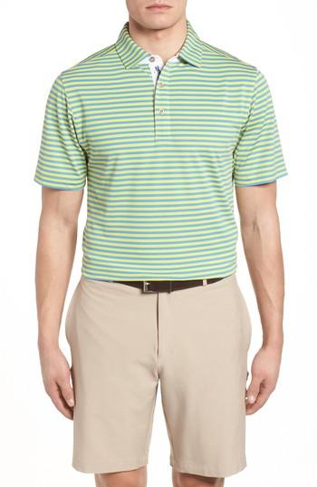 Men's Bobby Jones Xh2o Feed Stripe Polo - Blue