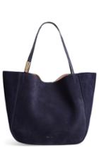 Jimmy Choo Stevie Suede & Genuine Snakeskin Tote - Blue