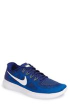 Men's Nike Free Run 2017 Running Shoe .5 M - Blue