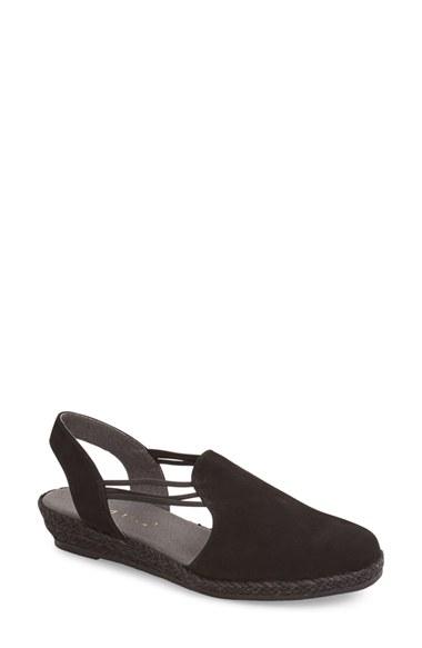 Women's David Tate 'nelly' Slingback Wedge Sandal N - Black