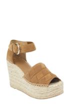 Women's Marc Fisher Ltd Adalla Platform Wedge Sandal .5 M - Brown