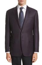 Men's Armani Collezioni Trim Fit Houndstooth Wool Sport Coat R Eu - Red