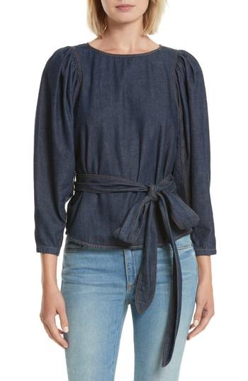 Women's Rebecca Taylor Belted Denim Top - Blue