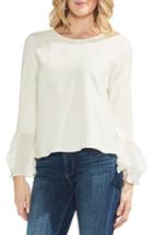 Women's Vince Camuto Flutter Cuff Blouse, Size - White