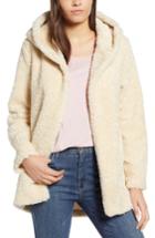 Women's Dylan Hooded Faux Fur Jacket - Ivory