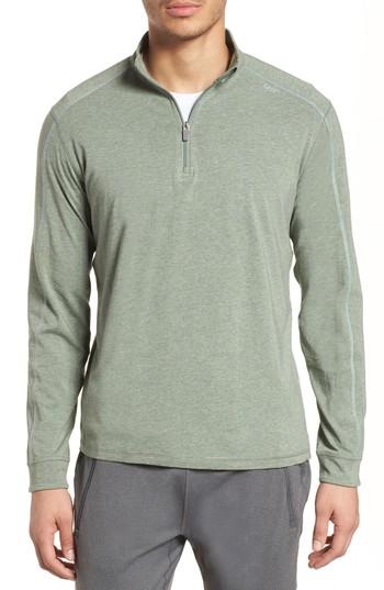 Men's Tasc Performance Carrollton Quarter Zip Sweatshirt - Green
