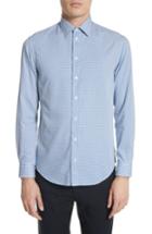 Men's Emporio Armani Geo Print Fit Sport Shirt, Size Small - Blue