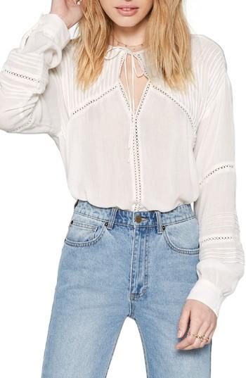 Women's Amuse Society Zelia Peasant Blouse - White