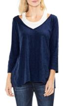 Women's Two By Vince Camuto Layered Top, Size - Blue