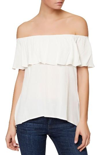 Women's Sanctuary Misha Ruffle Off The Shoulder Top - Ivory