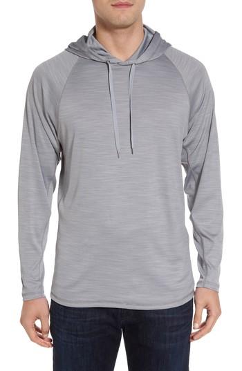Men's Cova Undercover Hooded Long Sleeve Performance T-shirt, Size - Grey