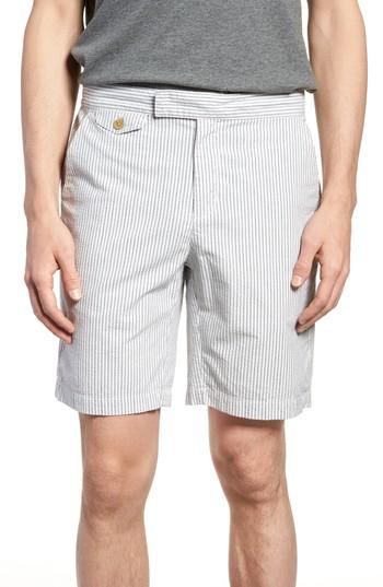 Men's Michael Bastian Garment Dyed Flat Front Shorts - White