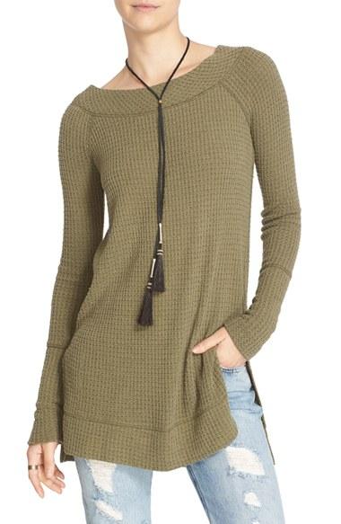 Women's Free People Kate Off The Shoulder Thermal Tee
