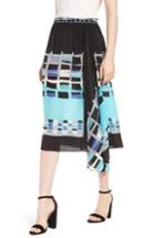 Women's Nic+zoe From Above Silk Blend Skirt - Blue