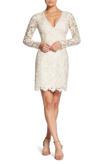 Women's Dress The Population Kathrine Lace Sheath Dress, Size - Ivory