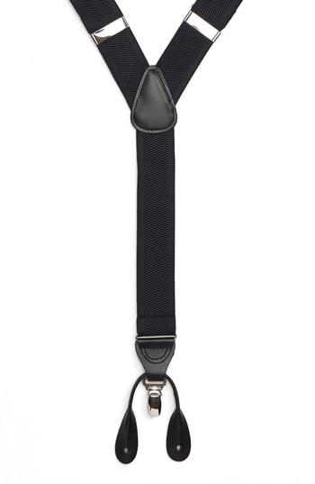 Men's Nordstrom Men's Shop Convertible Stretch Suspenders, Size - Navy Peacoat