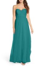 Women's Wtoo Strapless Tulle Gown - Green