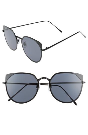 Women's Bp. 55mm Mirrored Cat Eye Sunglasses - Black