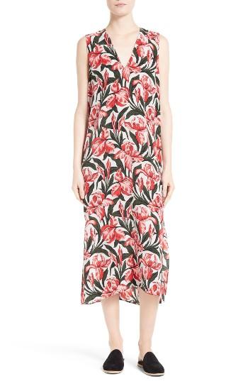 Women's Equipment Connery Print Silk Midi Dress