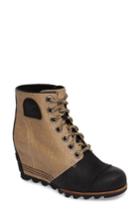 Women's Sorel Pdx(tm) Waterproof Wedge Bootie .5 M - Beige