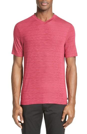 Men's Armani Collezioni Stripe V-neck T-shirt