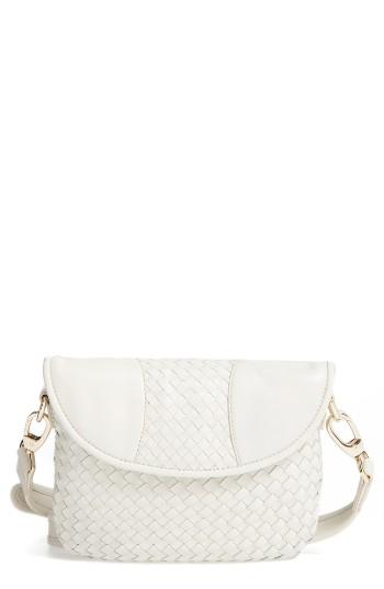 Robert Zur Nola Woven Leather Crossbody - White
