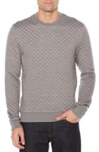Men's Original Penguin Quilted Sweater, Size - Grey