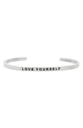 Women's Mantraband Love Yourself Engraved Cuff