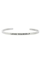 Women's Mantraband Love Yourself Engraved Cuff
