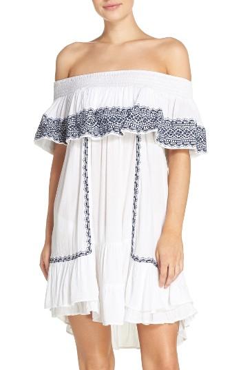 Women's Muche Et Muchette Gavin Ruffle Cover-up Dress, Size - White