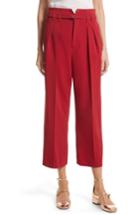 Women's Red Valentino Stretch Crop Pants Us / 40 It - Red
