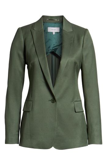 Women's Reiss Etta Slim Fit Blazer Us / 6 Uk - Green