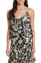 Women's Alice + Olivia Vanessa Tiered Floral Camisole - Black