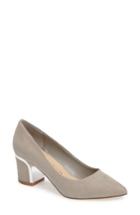 Women's Athena Alexander Zabel Embellished Block Heel Pump .5 M - Grey