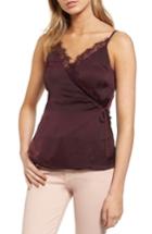 Women's Chelsea28 Satin Wrap Camisole - Burgundy